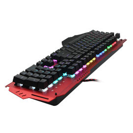 RGB rainbow Multimedia Metal Quick response Mechanical Keyboard With Comfortable Silicone Handrails