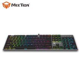 MEETION MK80 Computer Accessories Slim Wired USB Led RGB Backlight PC Arabic Gamer Gaming Mechanical Keyboard