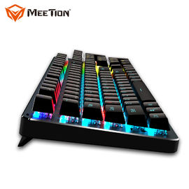 MEETION MK007 Ergonomic Macro Led Backlit Light Customizable Metal Pc Computer Rgb Gamer Gaming Mechanical Keyboard