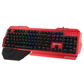 RGB rainbow Multimedia Metal Quick response Mechanical Keyboard With Comfortable Silicone Handrails